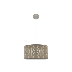CoLGante katerina 1xE27 niquel/madera gris regx40x40 cm