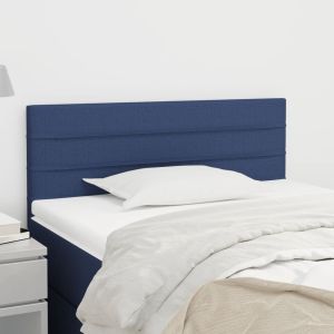 Cabecero de tela azul 90x5x78/88 cm efe4533