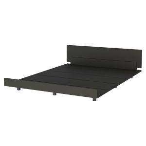 Base cama queen kaia, con marco wengue 51.6 cm x 212.5 cm x  160 cm