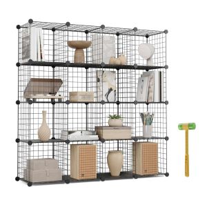 Newlux estantería modular titan c16 metálica 16 cubos (125x125x31,5cm)