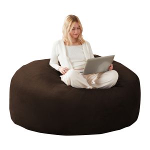Sillón puff espuma marrón 1 plaza plegable