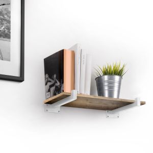 Juego de soportes para estante de madera shelf recto de tubo