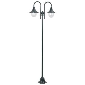 Lámpara de pie de jardín E27 220 cm aluminio
