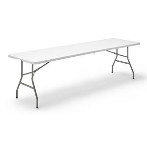 Mesa plegable portátil multifuncional, 240x74x74cm, blanco
