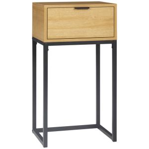 Mesa auxiliar 40x30x76 cm color marrón Homcom