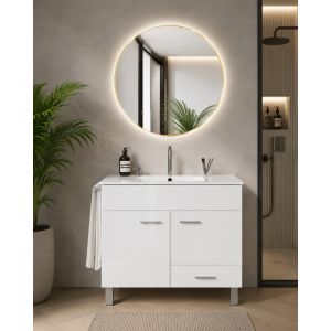 Mueble de baño con lavabo samos sin espejo 100x45 cm blanco