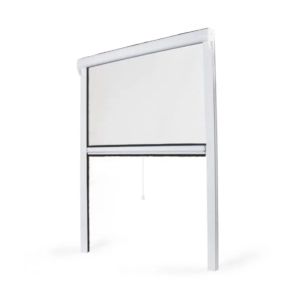 Mosquitera enrollable para ventana recortable 100x160 cm - PVC blanco