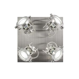 Plafón de techo 4 luces orientables diseño moderno