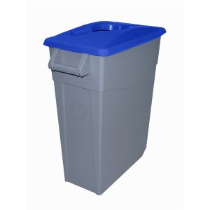 Denox - contenedor de basura denox  65,  | 65 l - tapa abierta - azul