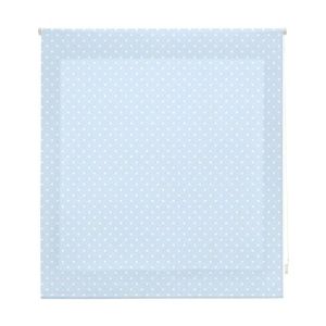 Estor enrollable premium 150x180  azul con motas blancas