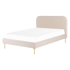 Cama terciopelo flayat 140 x 200 cm beige claro