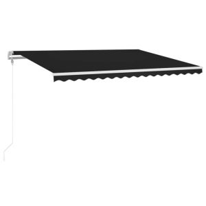 vidaXL toldo automático con LED sensor de viento antracita 400x300 cm
