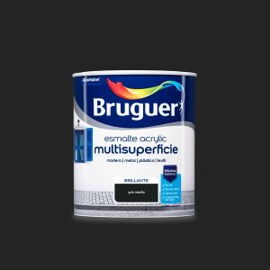 Pintura bruguer acrylic esmalte brillante gris medio 750 ml