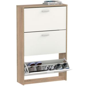Zapatero entrada recibidor, mueble auxiliar e briebe nova blanco