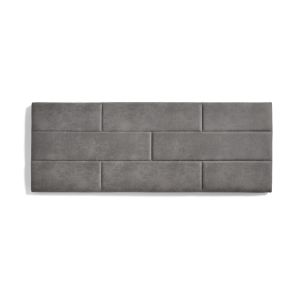 Cabecero de cama 105 muro ladrillos tela antimanchas 112x57x5cm gris