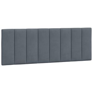 vidaXL cabecero de cama acolchado terciopelo gris oscuro 120 cm