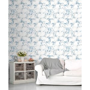 Papel pintado texturizado tnt diseño en rombos samotracia azul