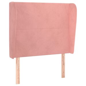 vidaXL cabecero con orejas de terciopelo rosa 93x23x118/128 cm