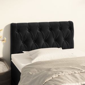 Cabecero de terciopelo negro 80x7x78/88 cm eso6676