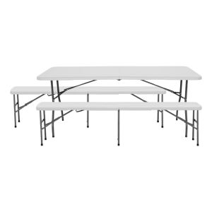 Conjunto plegable mesa con 2 bancos de 180cm catering 7house