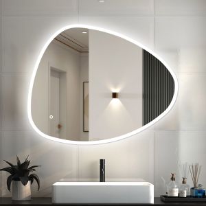 Aica espejo de baño LED 100×80cm, tres colores regulable, antivaho