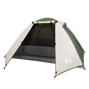 vidaXL tienda de campaña iglú para 2 personas impermeable verde