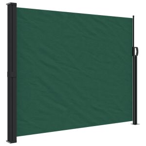 vidaXL toldo lateral retráctil verde oscuro 160x500 cm