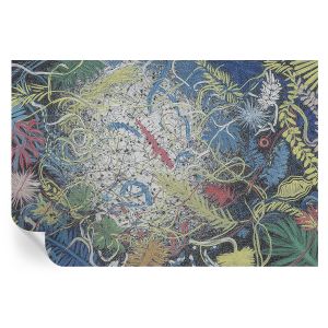 Murales autoadhesivos remolinos de plantas 104x152 tulup