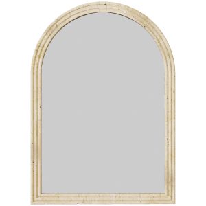 Espejo de pared 50x2x70 cm poliestireno, vidrio templado color beige Homcom