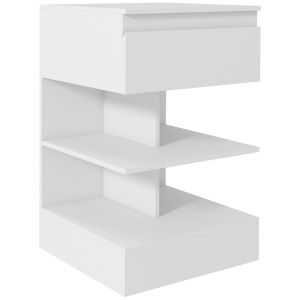 Mesita de noche 39x39x65 cm color blanco Homcom