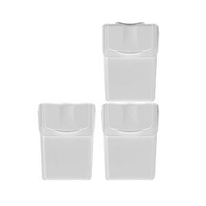 Set de 3 cubos de basura keden sortibox para reciclado, blanco, 60l
