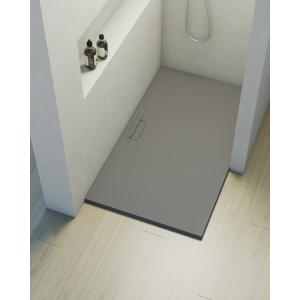 Plato de ducha poalgi - 90x160 cm - gris - serie shile - extraplano
