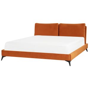 Cama terciopelo melle 180 x 200 cm naranja