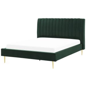 Cama terciopelo marville 180 x 200 cm verde esmeralda