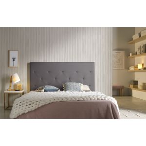 Cabecero zafiro de 105 de polipiel gris 115x115x8.