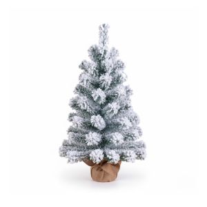 Árbol de navidad decorativo mini verde nevado 60x38cm 7house