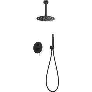 Imex - columna ducha empotrada con grifo negro serie top