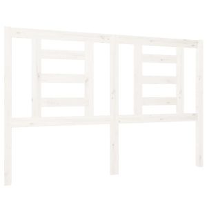 vidaXL cabecero de cama madera maciza de pino blanco 126x4x100 cm