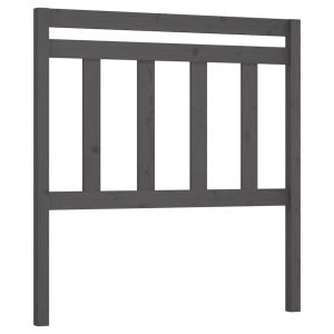 vidaXL cabecero de cama madera maciza de pino gris 81x4x100 cm