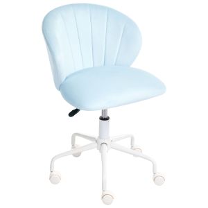 Silla de escritorio cheerful terciopelo azul claro