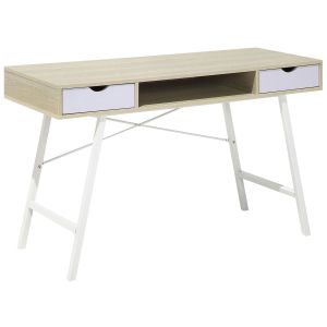 Escritorio clarita 120 cm 48 cm con cajones marrón claro