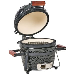 Mini barbacoa de carbón kamado cerámica negro