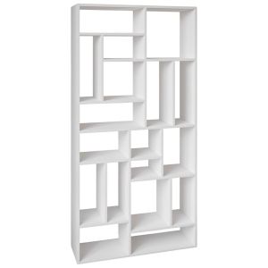 Librería de madera "nicola" - 90 x 30 x 180 cm - blanco