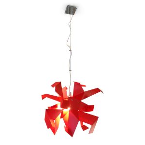 Lámpara de techo colgante bow-tie 1 azabak - 40 w - rojo - metal