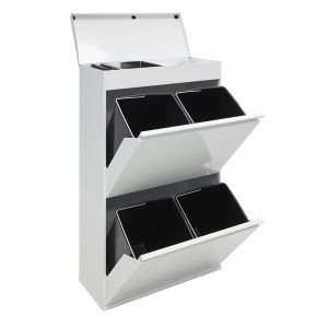 Arregui top cr621-b cubo de basura y reciclaje de acero 4 x 17 l (68 l)