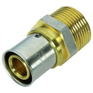 Manguito de engarce de latón m 12 x 17 para tubo multicapa