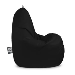 Puff pera relax polipiel exterior o interior  negro happers xl
