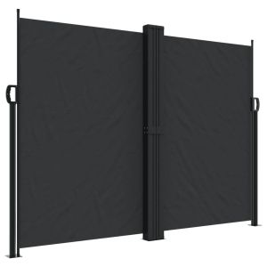 vidaXL toldo lateral retráctil negro 180x600 cm