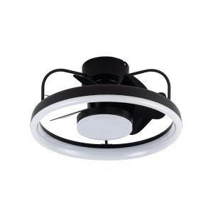Cristalrecord ventilador de techo LED moderno strike negro 50w 4800lm con