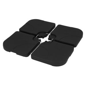 Base para sombrilla con 4 paragüeros rellenables hasta 60 l / 80 kg